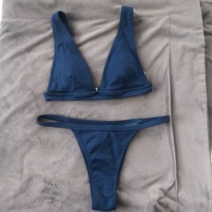 Blue cheeky bathingsuit CUPSHE